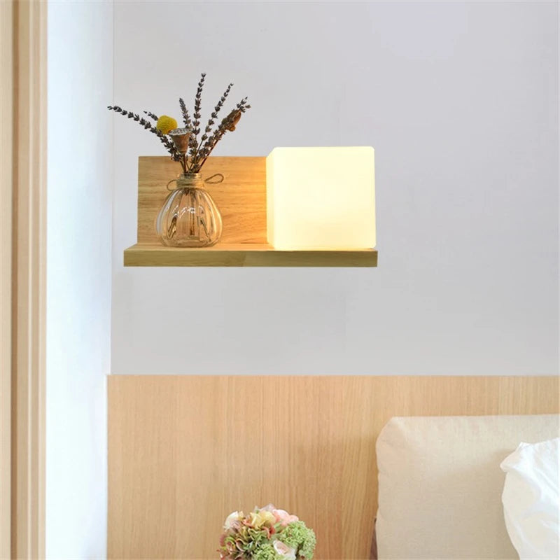 🌿 Modern Wooden LED Wall Lamp – Stil trifft Natur