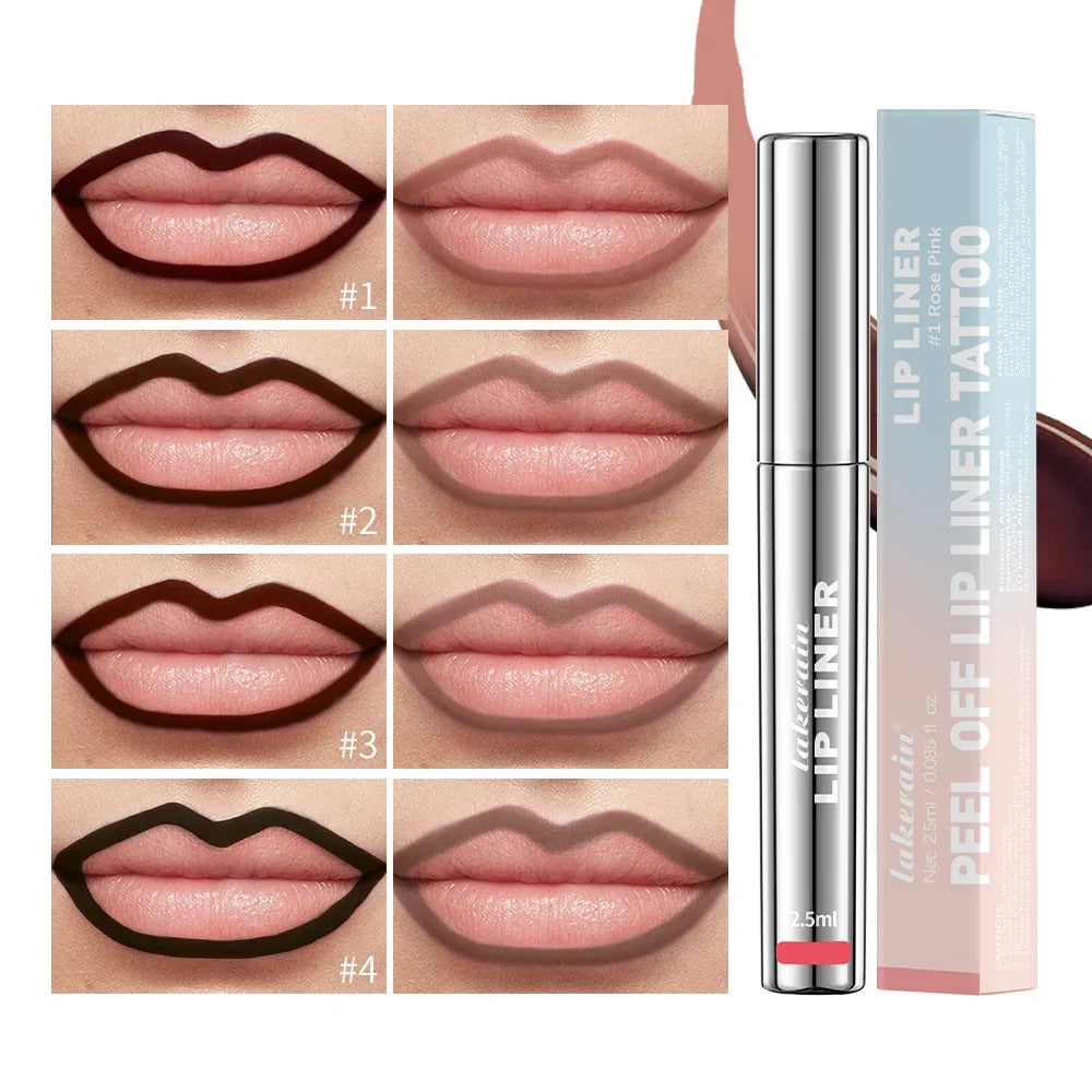 💋 Langhaftender Peel-Off Lipliner Stain – 4er Set, Wasserfest & Transferfrei ✨💄