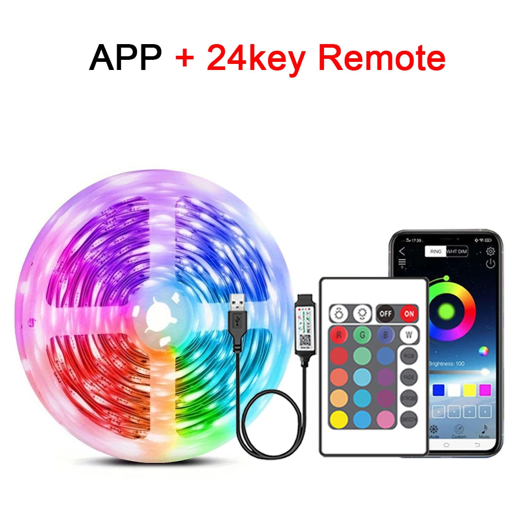 ✨ RGB LED Lichtstreifen mit Musik-Sync & Fernbedienung – USB 5V