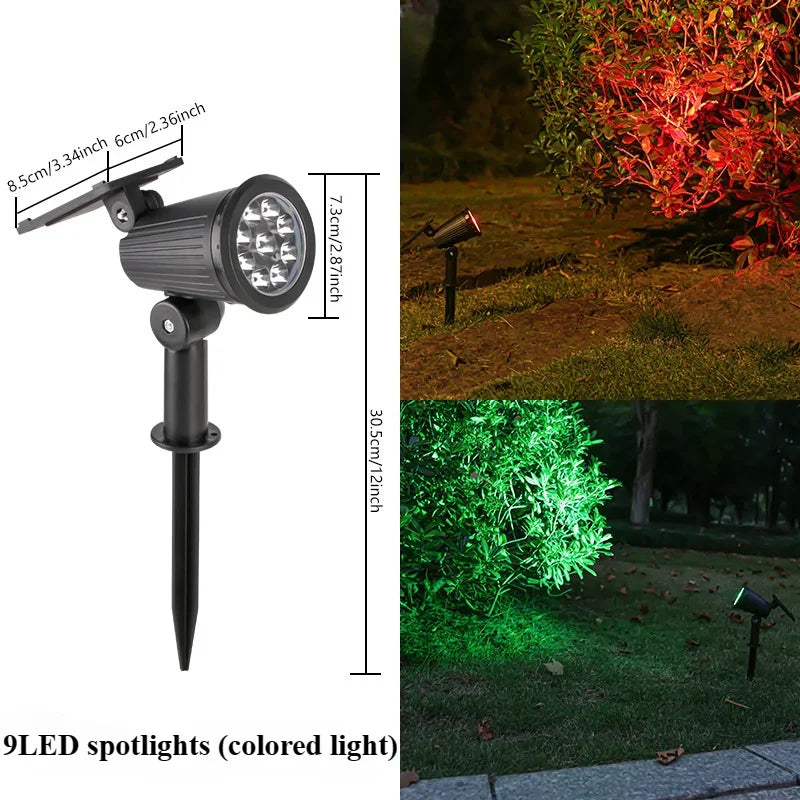 ☀️ 9 LED Solar Spotlights – Helles Licht für Garten & Outdoor