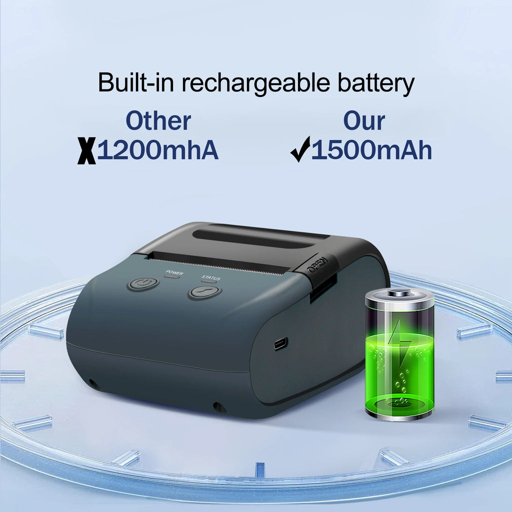 🖨️ Mini Bluetooth Thermodrucker – Tragbarer Etiketten- & Sticker-Drucker 📱✨