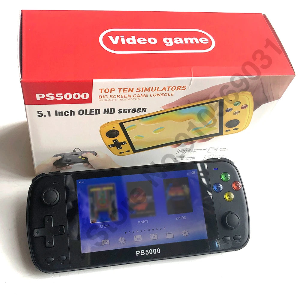 🚀 PS5000 5-inch Portable Handheld Game Console – Multi-Emulator für PS1, MAME, MD, NES, SNES