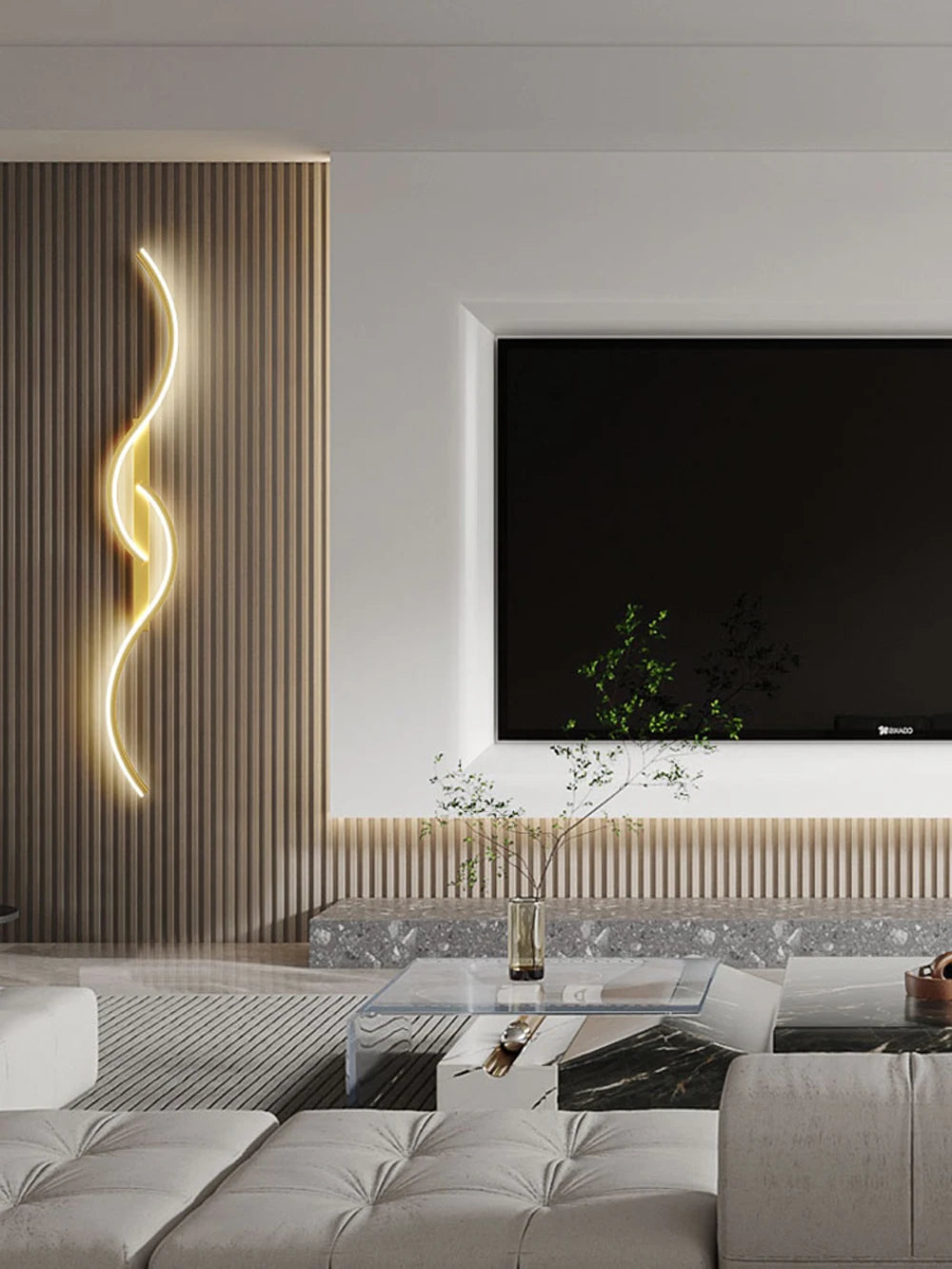 Moderne LED Wandlampe – Minimalistisch, Schlafzimmer & Wohnzimmer, Langstreifen-Wandleuchte