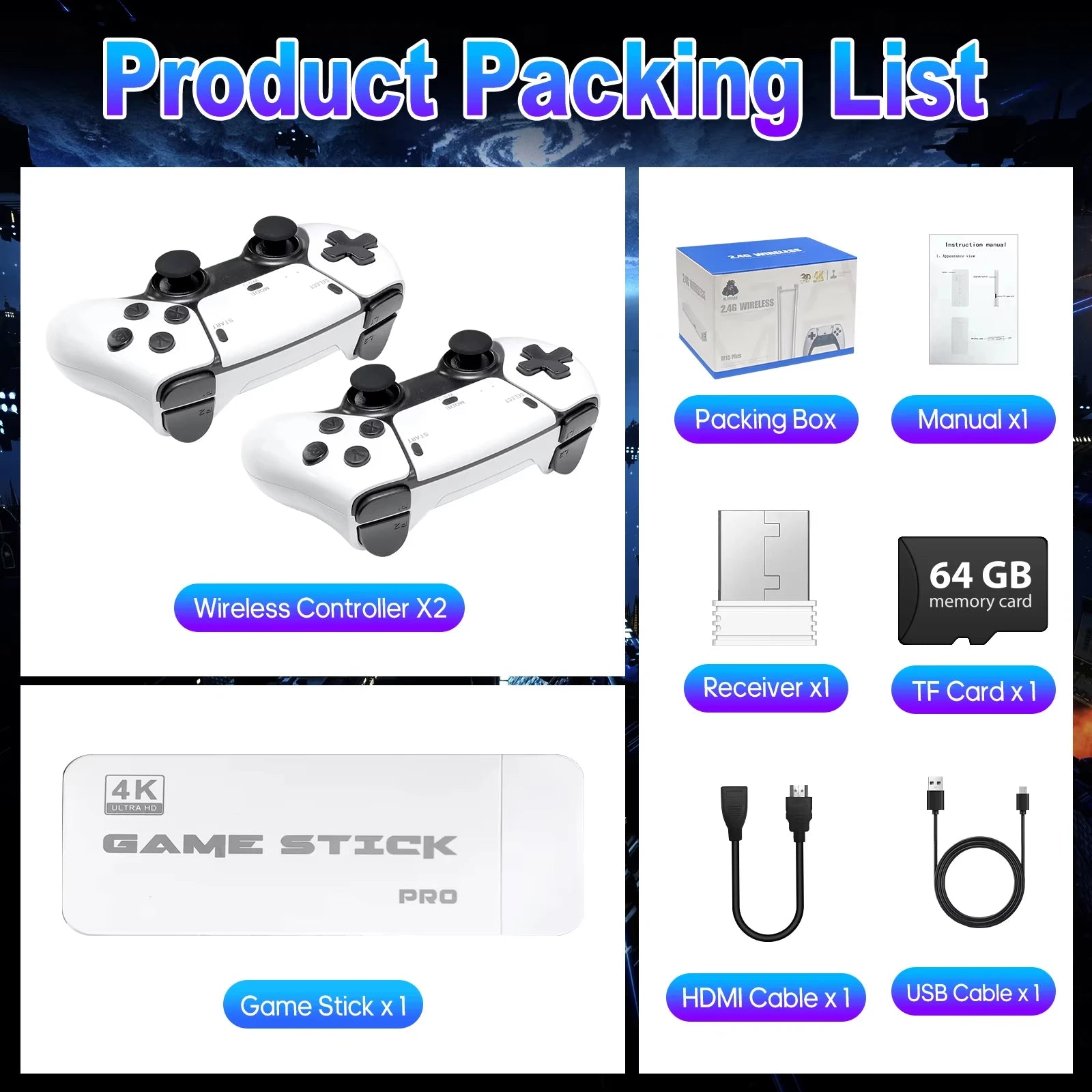 🎮 4K TV Game Stick M15 – 20.000 Spiele in einem Gerät