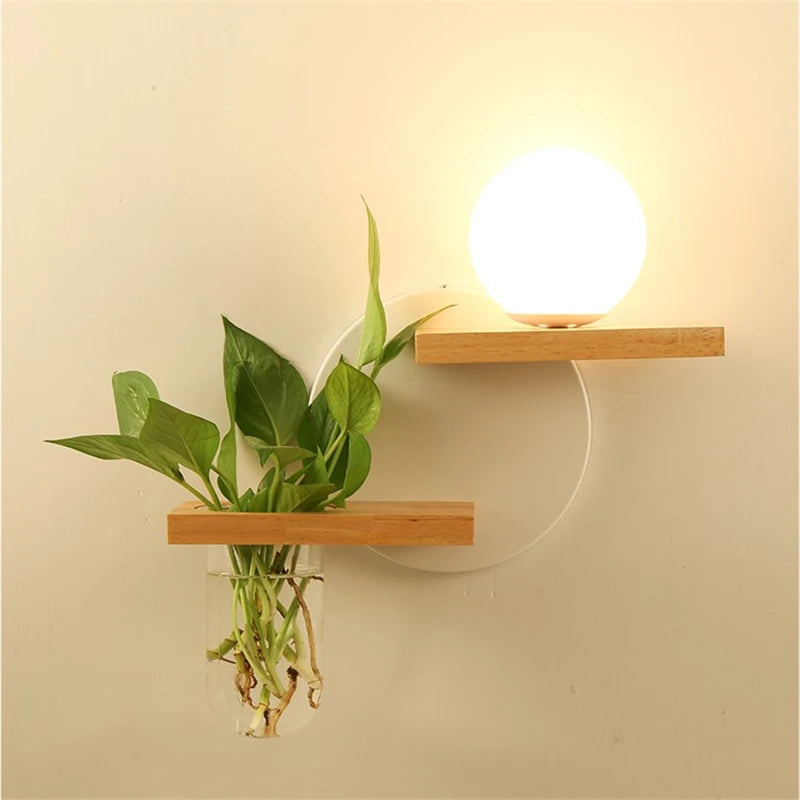 🌿 Modern Wooden LED Wall Lamp – Stil trifft Natur