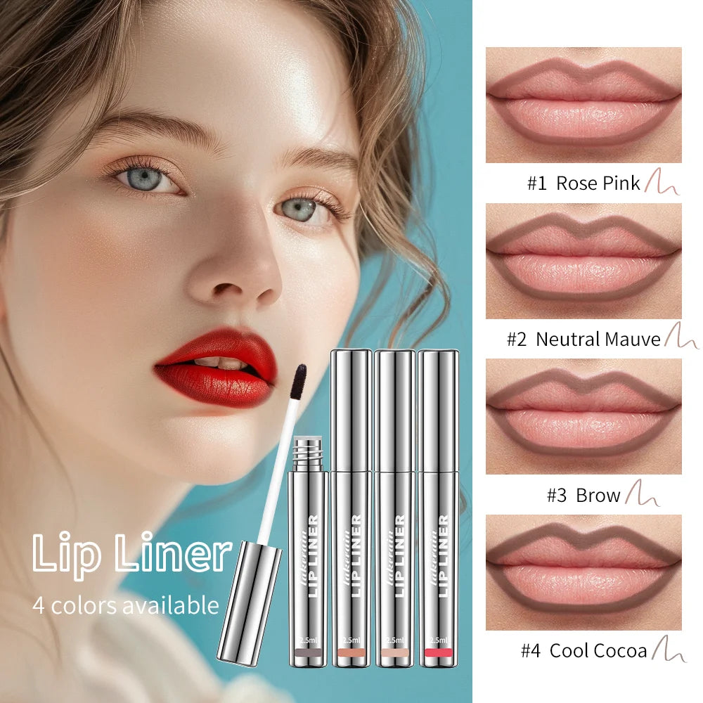 💋 Langhaftender Peel-Off Lipliner Stain – 4er Set, Wasserfest & Transferfrei ✨💄