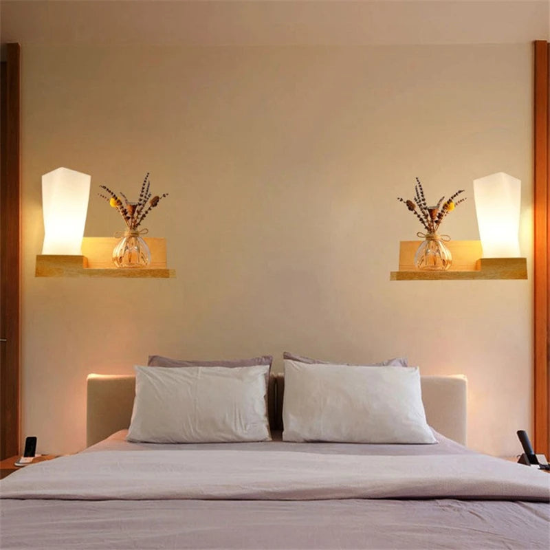 🌿 Modern Wooden LED Wall Lamp – Stil trifft Natur