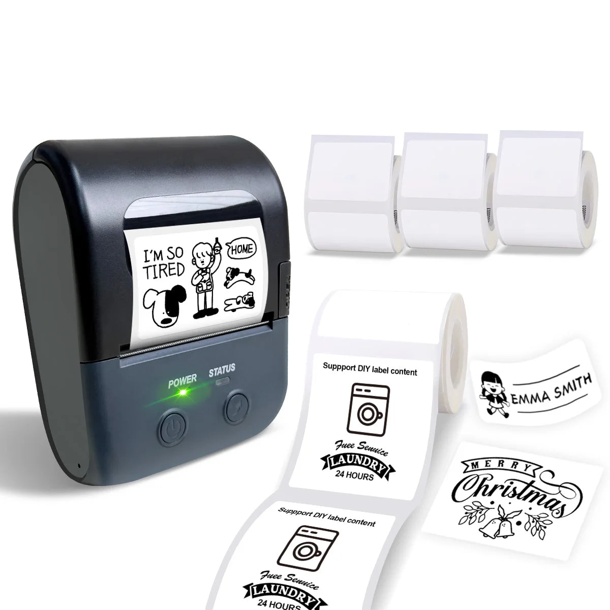 🖨️ Mini Bluetooth Thermodrucker – Tragbarer Etiketten- & Sticker-Drucker 📱✨
