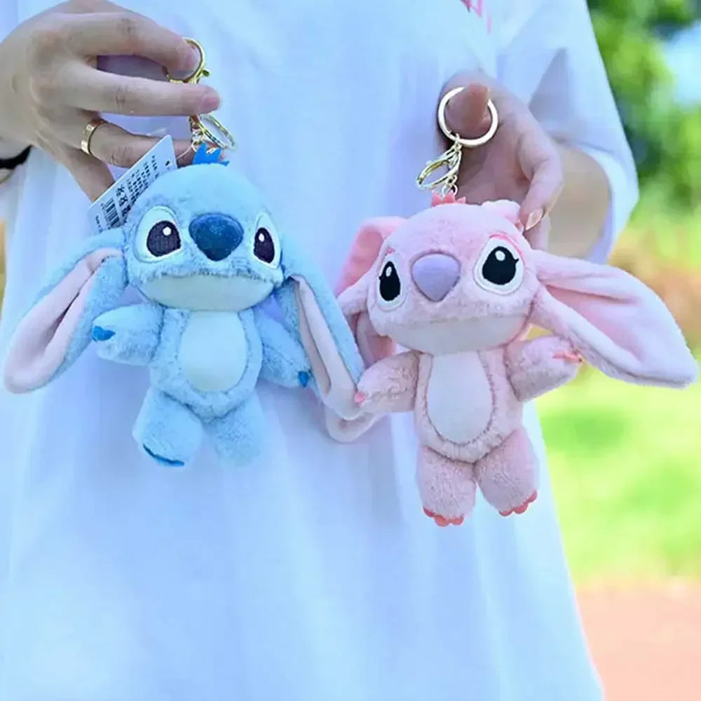 💖 Cartoon Stitch Plüsch Schlüsselanhänger – Süßes Kuscheltier Anhänger Geschenk für Kinder & Mädchen 🎁🧸