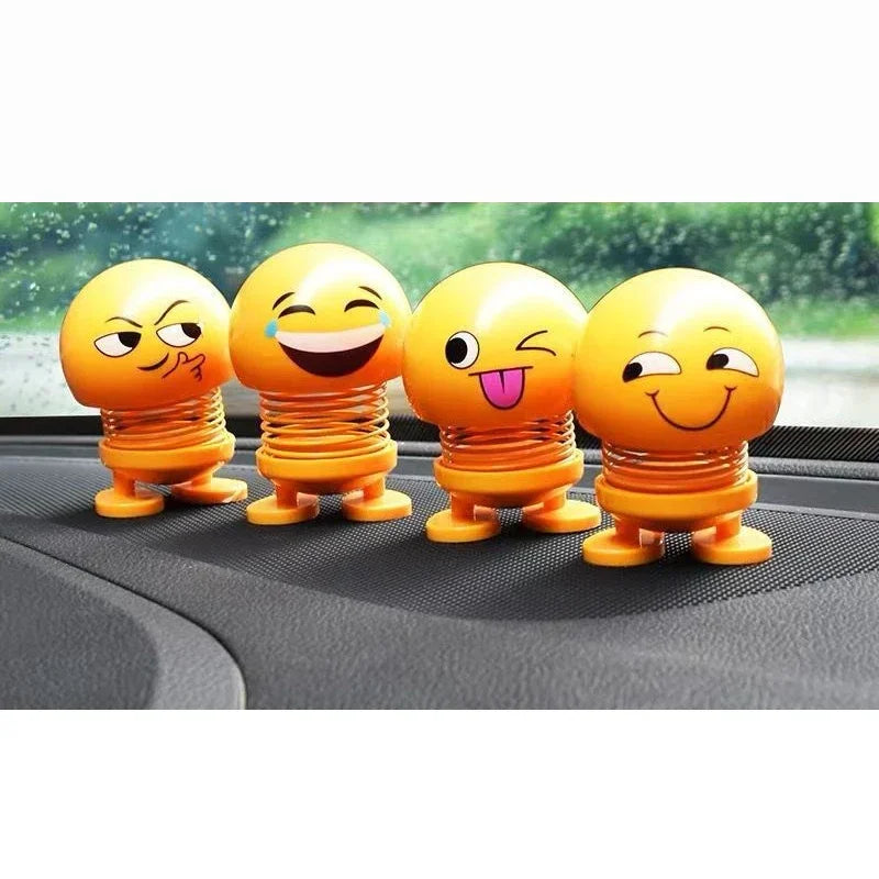 🚗 Lustiges Wackelkopf Auto-Dashboard Ornament – Süße Gesichter & Trendiges Autozubehör 😄