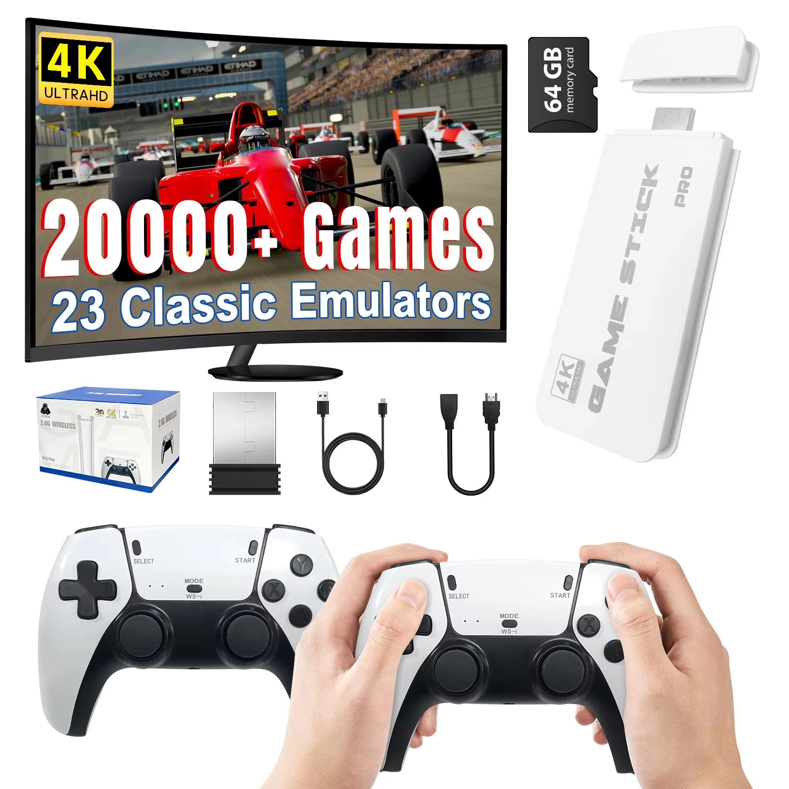 🎮 4K TV Game Stick M15 – 20.000 Spiele in einem Gerät