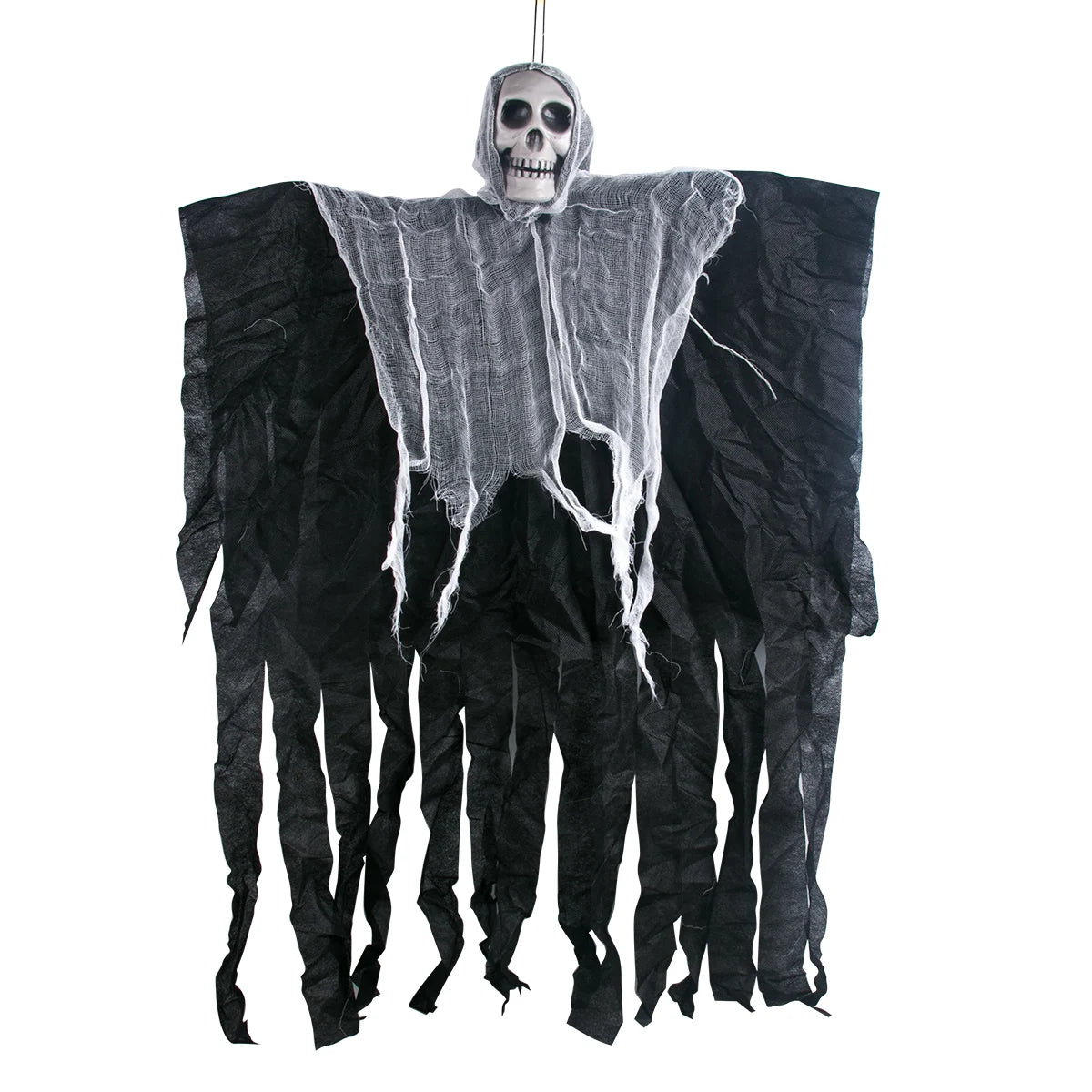 👻 Hängender Halloween-Geist mit Schädel – Deko 50×40 cm