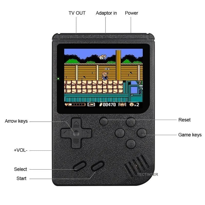 🎮 8-Bit Mini Video Game Console – Retro-Gaming für Kinder & Nostalgiker