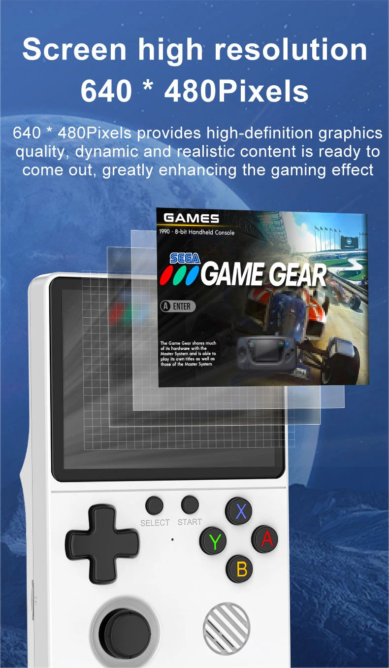 🚀 GB350 Handheld Game Console – Multi-Plattform, HD IPS Screen, 3D Joystick, Ergonomisch