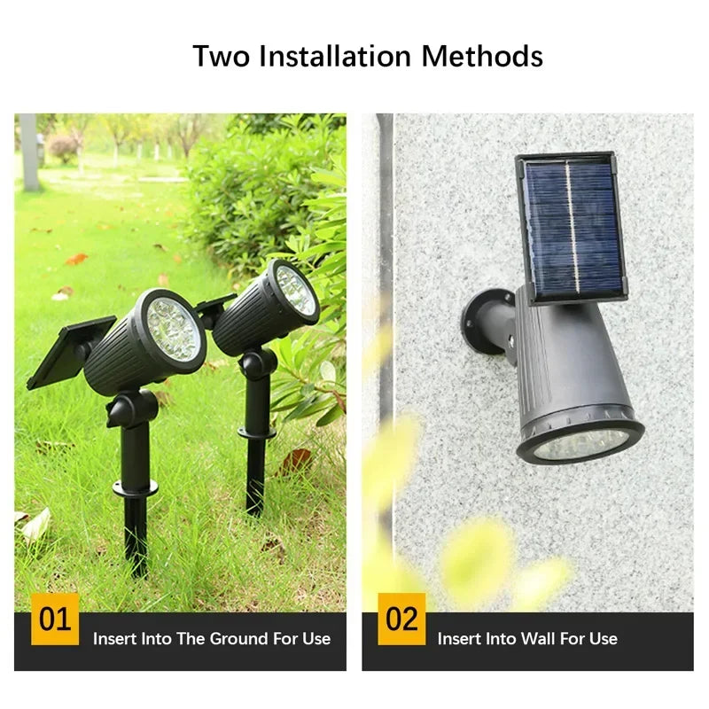 ☀️ 9 LED Solar Spotlights – Helles Licht für Garten & Outdoor