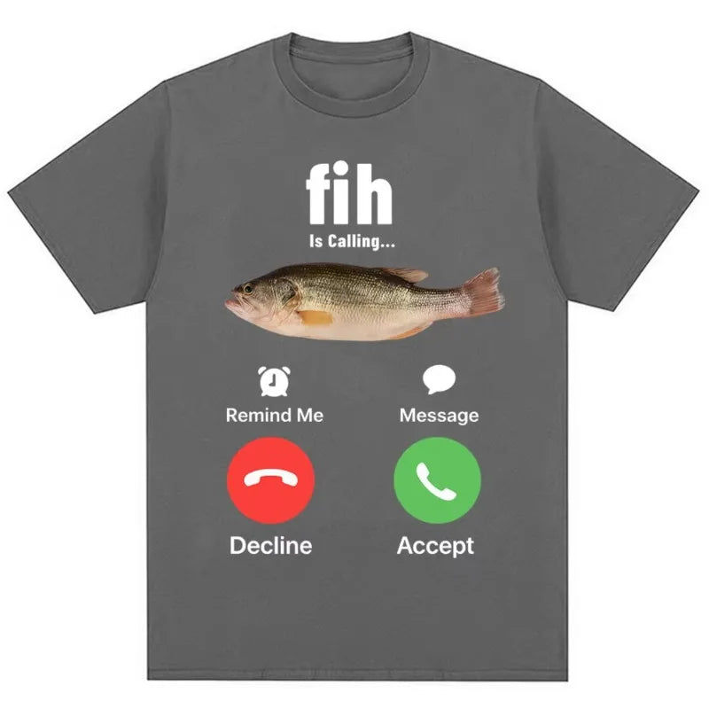 📱😂 Lustiges „Fish is Calling“ Meme T-Shirt – Unisex