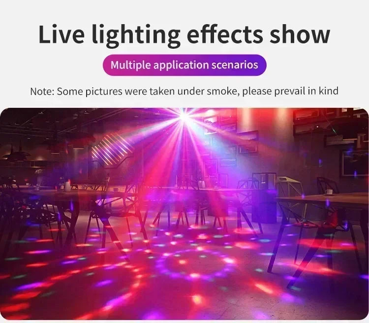 RGB LED Disco Kugel – Soundgesteuerte Party Lampe mit Fernbedienung