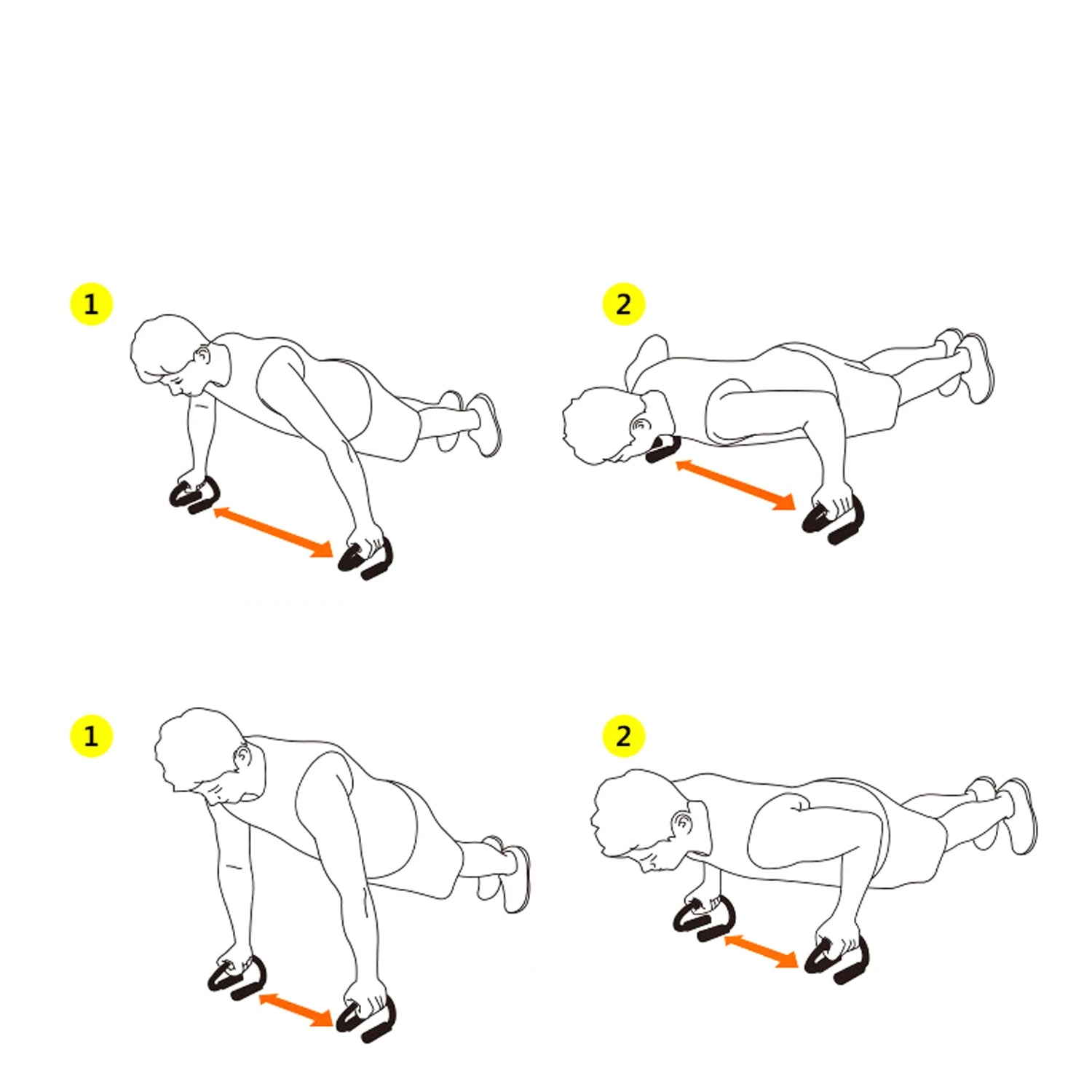 Push-up Griffe – Rutschfeste Liegestützgriffe für effektives Training (1 Paar)