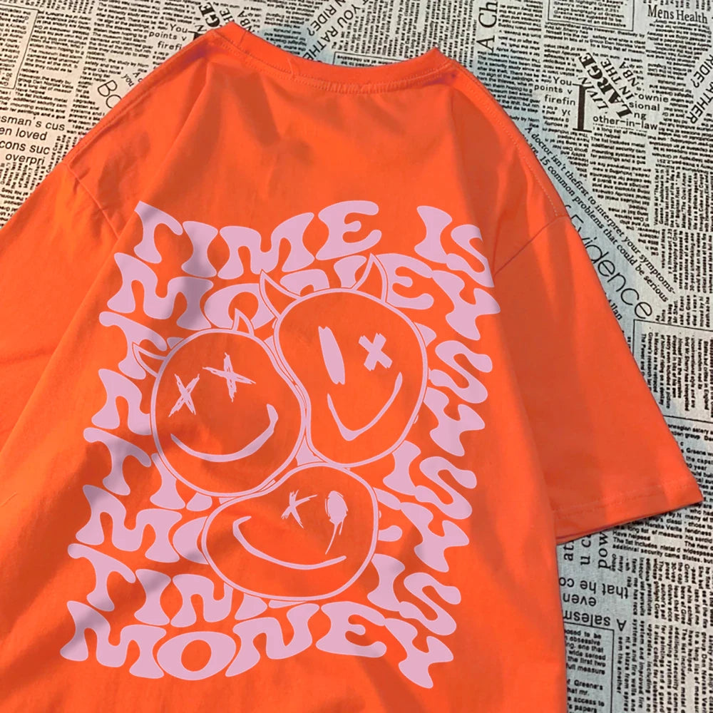 Funny “Time Is Money” Oversize T-Shirt – Unisex Sommer Basic