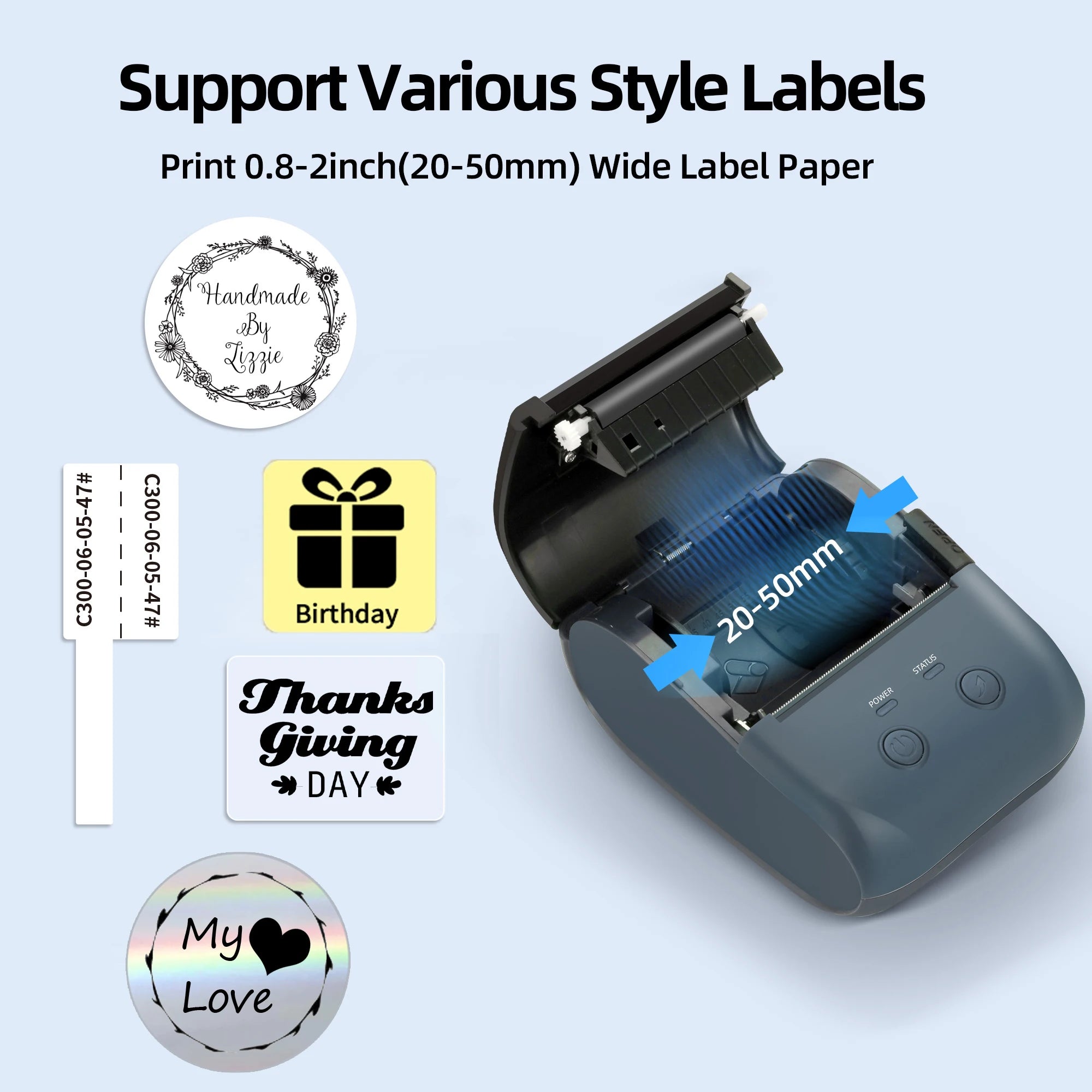 🖨️ Mini Bluetooth Thermodrucker – Tragbarer Etiketten- & Sticker-Drucker 📱✨