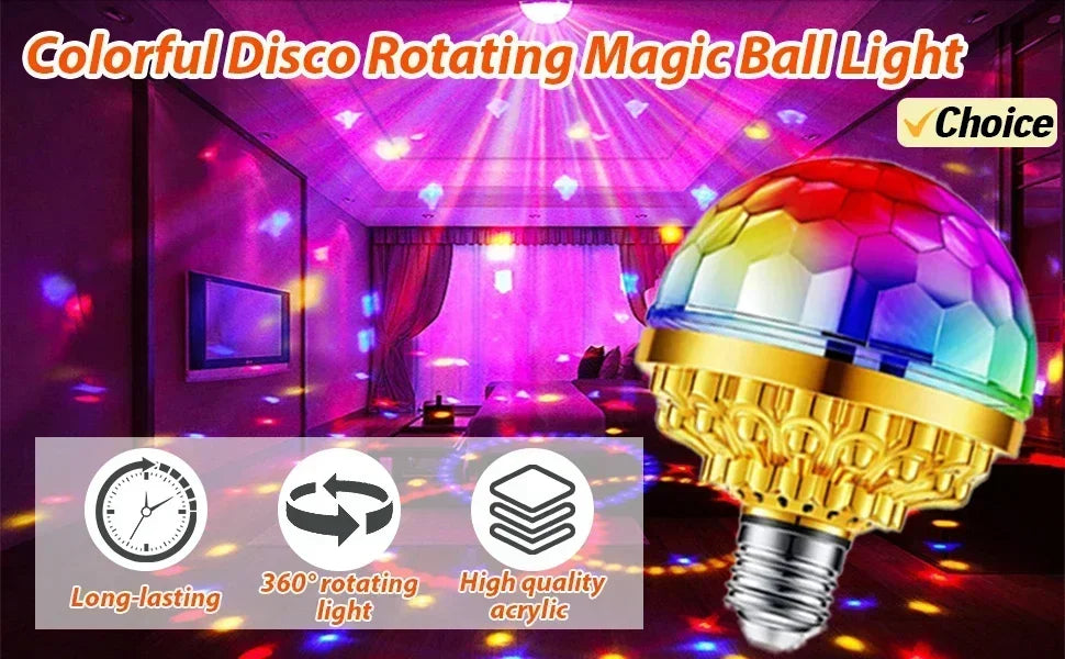 RGB LED Disco Kugel – Soundgesteuerte Party Lampe mit Fernbedienung