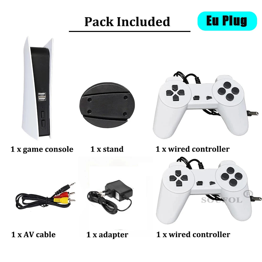 🚀 Game Station 5 Video Game Console – 200 Spiele, 8-Bit Retro, AV Output, USB Wired Controller