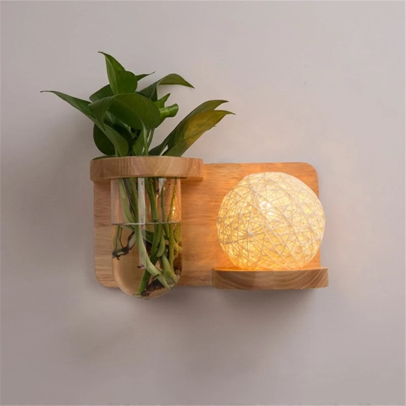 🌿 Modern Wooden LED Wall Lamp – Stil trifft Natur