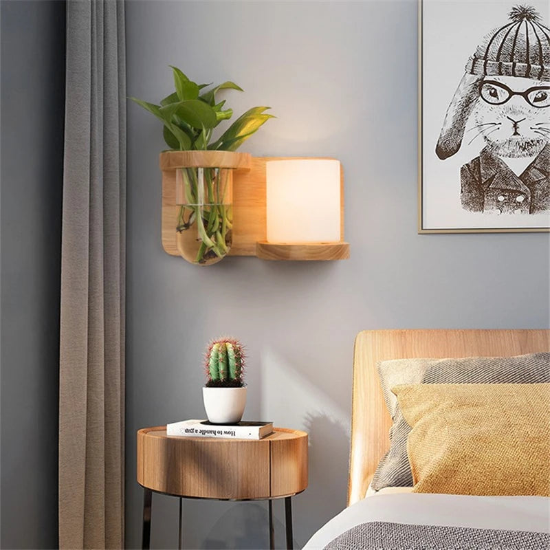 🌿 Modern Wooden LED Wall Lamp – Stil trifft Natur