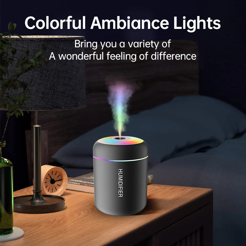 💧 180ml Mini Air Humidifier – USB Aroma Diffuser & Luftbefeuchter