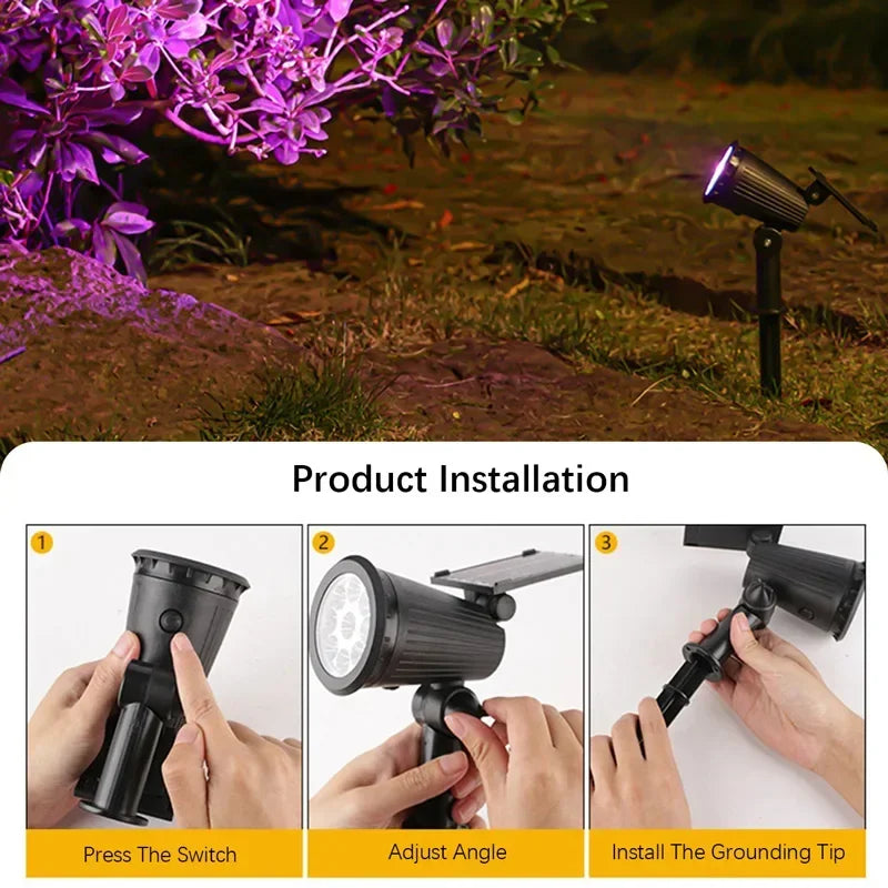 ☀️ 9 LED Solar Spotlights – Helles Licht für Garten & Outdoor