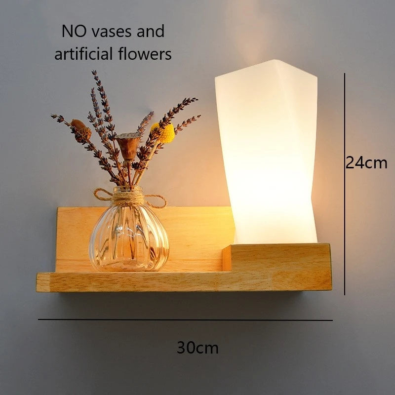 🌿 Modern Wooden LED Wall Lamp – Stil trifft Natur