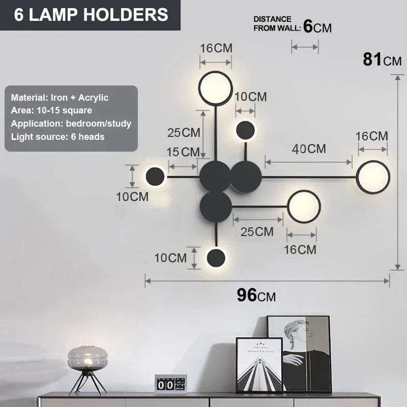 Nordic Minimalistische LED Wandleuchte – Modern, Schlafzimmer, Wohnzimmer & Treppenbeleuchtung