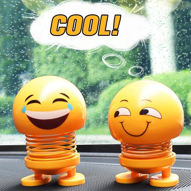 🚗 Lustiges Wackelkopf Auto-Dashboard Ornament – Süße Gesichter & Trendiges Autozubehör 😄