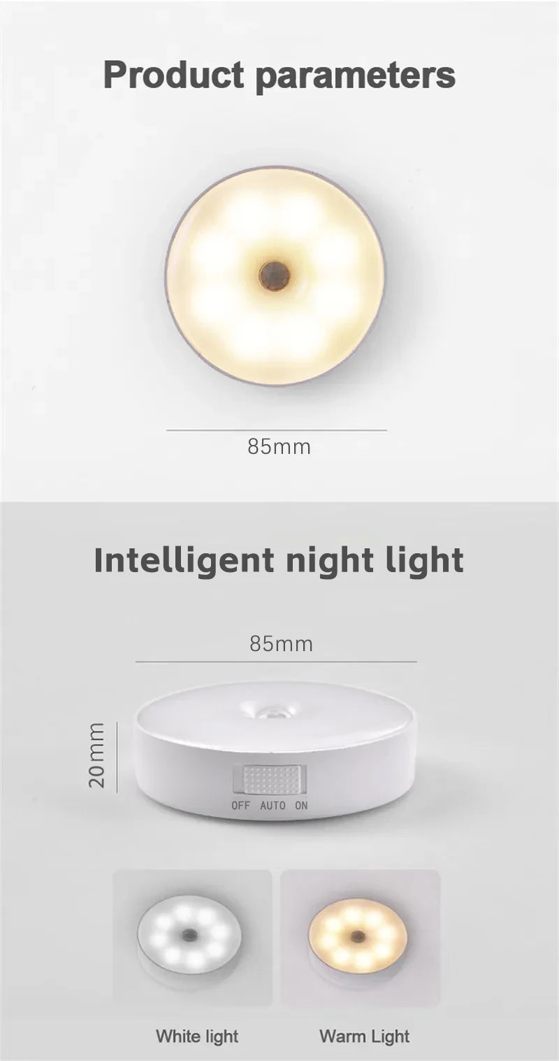 💡 LED Smart Human Body Sensor Night Lamp