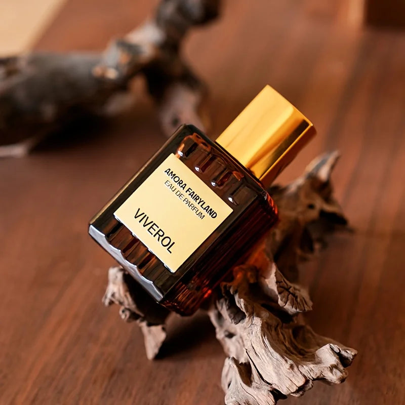 ✨ 50ml Amber-Hued Gold-Capped Perfume – Mystical & Luxurious