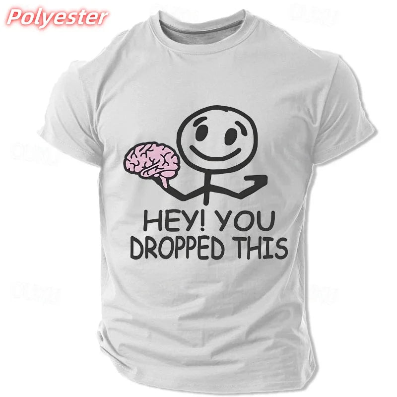 🧠 Lustiges Brain T-Shirt für Herren – Buntes 3D Print