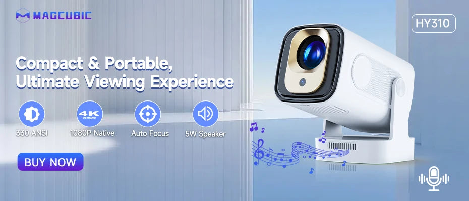 🎥 Magcubic HY300 Pro Mini Beamer – 4K Unterstützung, WLAN & Bluetooth