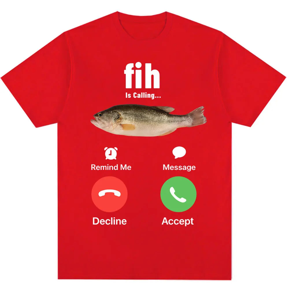📱😂 Lustiges „Fish is Calling“ Meme T-Shirt – Unisex